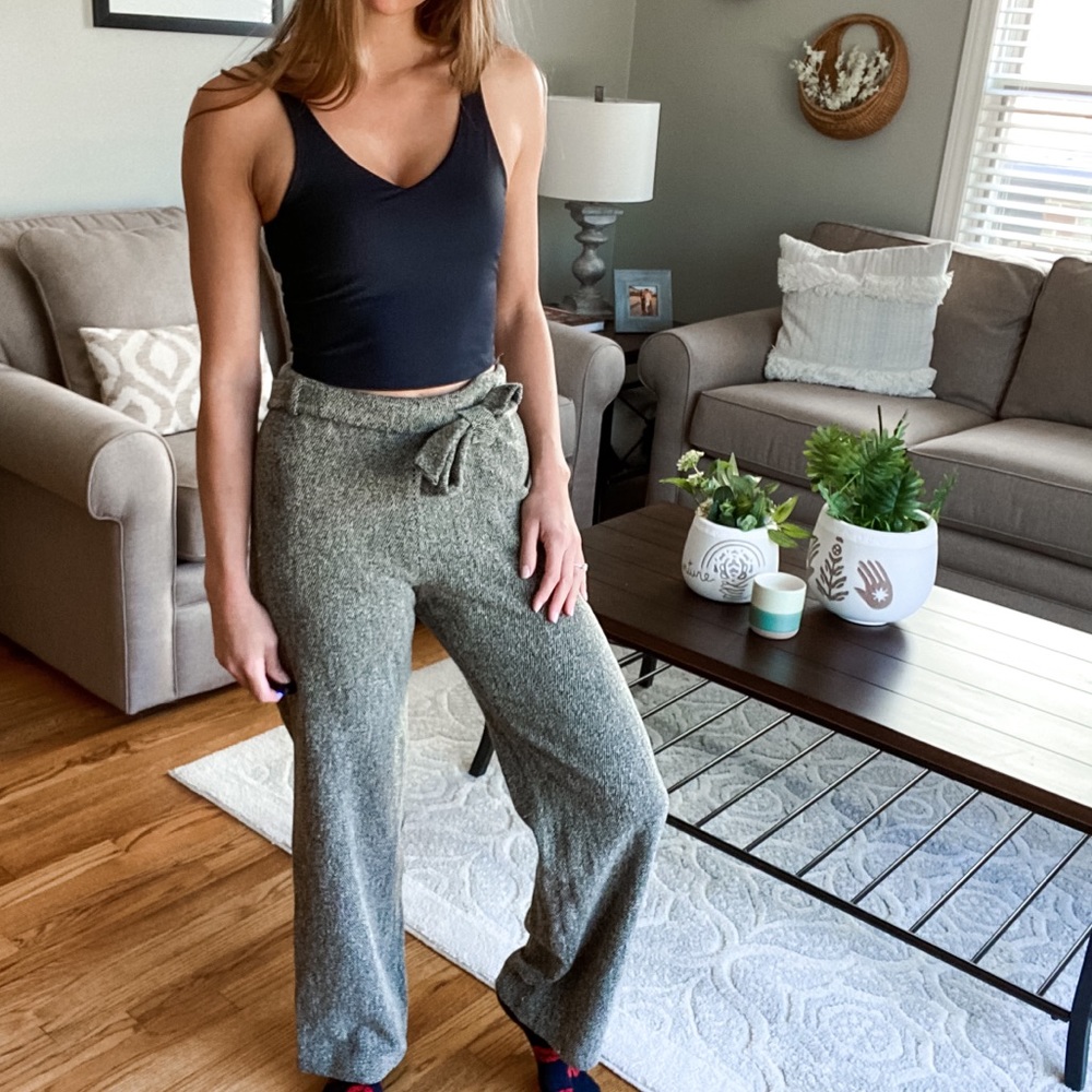 MAX MARA • wool wide leg tie waist trouser